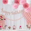 Pink Rose Gold Birthday Party Decorations Set for Birthday Party Decorations