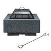 MgO Fire Pit Outdoor Fireplace Portable BBQ Smoker Patio Heater Charcoal Grill for Camping Backyard 65cm