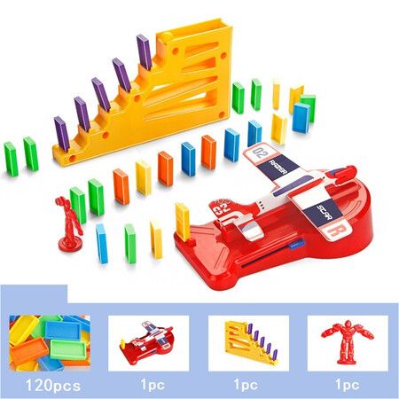 Domino Blocks Board Game Plastic Model Building Tool Toys Kids Educational Gift