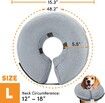 Protective Inflatable Collar for Dogs and Cats -Grey (32-45cm)