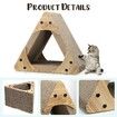 Triangle Cat Scratcher Bed Cave House Tunnel Cardboard Lounge Scratching Toy