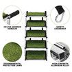 5 Steps Folding Dog Cat Pet Ramp Stairs Ladder for Car Aluminium Artificial Grass Surface 