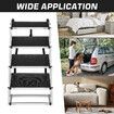 4 Steps Dog Cat Ramp Stairs Folding Pet Ladder for Car Couch Truck Aluminium Frame