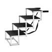 4 Steps Dog Cat Ramp Stairs Folding Pet Ladder for Car Couch Truck Aluminium Frame