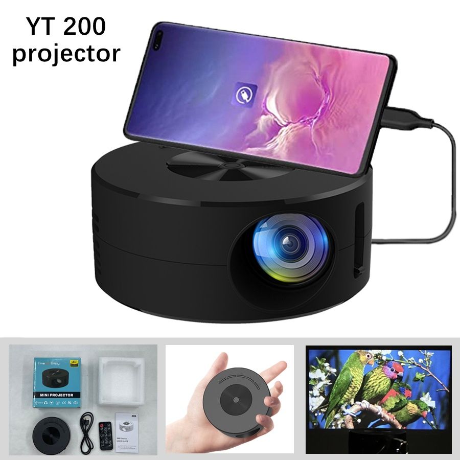 2022 Newest Portable Household Projector  Mini Mobile Phone Hd