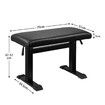 Melodic Piano Bench Hydraulic Lifting Keyboard Stand Stool Chair Height Adjustable Seat PU Leather Black 