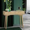 Rattan Console Table Hallway Hall Entry Display Desk Storage Furniture