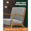 Armchair Lounge Chair Accent Armchairs Couches Sofa Bedroom Wood Grey