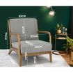 Armchair Lounge Chair Accent Armchairs Couches Sofa Bedroom Wood Grey