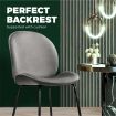 Bar Stools Kitchen Stool Chairs Barstool Dining Chair Velvet Metal Grey