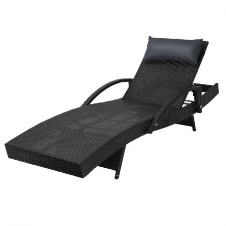 Livsip Sun Lounge Wicker Lounger Day Bed Outdoor Setting Patio Furniture Pool