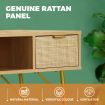 Rattan Hall Console Table Hallway Side Desk Entry Display Furniture