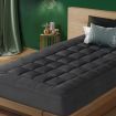Bedding Bamboo Charcoal Pillowtop Mattress Topper Protector Cover Single