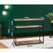 Hall Console Table Metal Hallway Desk Entry Display Wooden Furniture