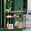 Hall Console Table Metal Hallway Desk Entry Display Wooden Furniture