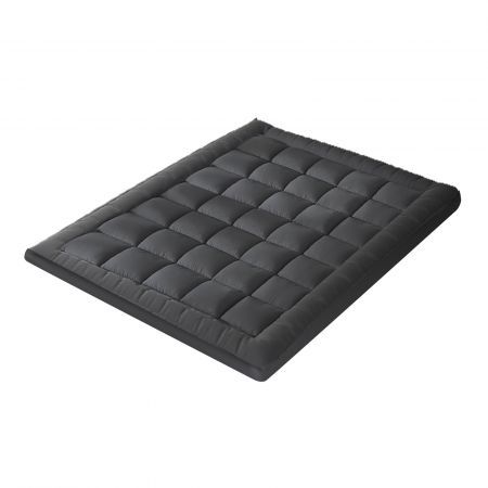 Bedding Bamboo Charcoal Pillowtop Mattress Topper Protector Cover King
