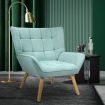 Armchair Accent Chairs Sofa Lounge Fabric Upholstered Tub Chair Blue