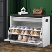 Shoe Cabinet Bench Shoes Storage Cupboard Footwear Stand White