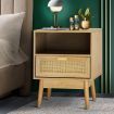 Bedside Tables Drawer Side Table Wood Nightstand Storage Cabinet Bedroom