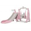 Keezi Kids Slide Swing Set Basketball Hoop Outdoor Playground Toys 170cm Pink