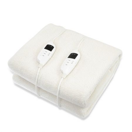 Laura Hill Heated Electric Blanket Fitted Fleece Underlay Throw - Double