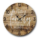 Decorative Wood Style Quartz Battery Operated Rustic Home Decor Vintage Decor Retro Design for Living Room Bedroom