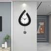 Wall Clock for Living Room Decor Large Pendulum Modern Silent Non-Ticking Battery Operated
