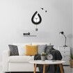 Wall Clock for Living Room Decor Large Pendulum Modern Silent Non-Ticking Battery Operated