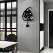 Decorative Wall Clock for Living Room Decor, Modern Large Battery Operated Pendulum Wall Clocks for Bedroom Office