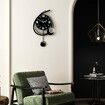 Decorative Wall Clock for Living Room Decor, Modern Large Battery Operated Pendulum Wall Clocks for Bedroom Office