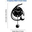 Decorative Wall Clock for Living Room Decor, Modern Large Battery Operated Pendulum Wall Clocks for Bedroom Office