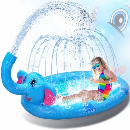 3 in 1 Splash Pad Inflatable Sprinkler mat, Kids Pool Baby Pool Toddler Pool Inflatable Water Toys Outdoor Toy for Kids
