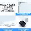 Double Sided Magnetic Whiteboard Interactive Mobile White Board Dry Erase Stand Casters Adjustable Height 90cmx60cm