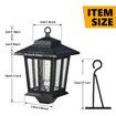 Solar Outdoor Wall Light Sconce Hanging Lantern Garden Outside Lamp Patio Fence Porch Waterproof with Light Sensor 2PCS