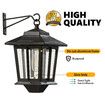 Solar Outdoor Wall Light Sconce Hanging Lantern Garden Outside Lamp Patio Fence Porch Waterproof with Light Sensor 2PCS