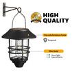 Outdoor Solar Wall Light Lantern Sconce Hanging Garden Lamp Outside Patio Fence Porch Waterproof with Light Sensor 2PCS