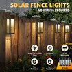 Outdoor Solar Wall Light Sconce Hanging Lantern Garden Outside Lamp Patio Porch Fence Waterproof with Light Sensor 4PCS