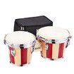 Melodic Bongo Drums Set Wooden Percussion Instrument with Padded Bag and Tuning Keys Kids Adults Beginners 7" 8"