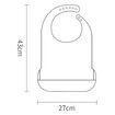 1 Pack Washable Silicone Adult Bib with Pocket Waterproof Clothing Protector for Elderly Seniors(43 x 30 CM)
