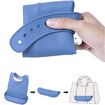 1 Pack Washable Silicone Adult Bib with Pocket Waterproof Clothing Protector for Elderly Seniors(43 x 30 CM)