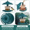 Hanging Bird Feeder Automatic Seed Container for Parrot Quail Garden Wild Outdoor Gazebo Shape