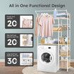 Over Toilet Shelf Bathroom Organiser Washing Machine Dryer Laundry Washer Storage Towel Rack 5 Tier Freestanding Open Unit