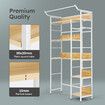 Over Toilet Shelf Bathroom Organiser Washing Machine Dryer Laundry Washer Storage Towel Rack 5 Tier Freestanding Open Unit