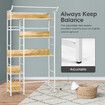 Over Toilet Shelf Bathroom Organiser Washing Machine Dryer Laundry Washer Storage Towel Rack 5 Tier Freestanding Open Unit