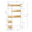 Over Toilet Shelf Bathroom Organiser Washing Machine Dryer Laundry Washer Storage Towel Rack 5 Tier Freestanding Open Unit