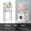Over Toilet Shelf Bathroom Organiser Washing Machine Dryer Laundry Washer Storage Towel Rack 5 Tier Freestanding Open Unit