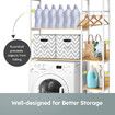 Over Toilet Shelf Bathroom Organiser Washing Machine Dryer Laundry Washer Storage Towel Rack 5 Tier Freestanding Open Unit