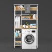 Over Toilet Shelf Bathroom Organiser Washing Machine Dryer Laundry Washer Storage Towel Rack 5 Tier Freestanding Open Unit