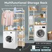 Over Toilet Shelf Bathroom Organiser Washing Machine Dryer Laundry Washer Storage Towel Rack 5 Tier Freestanding Open Unit