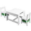 Kidbot Childrens Lego Table and Chair Set 2 in 1 with Chalkboard Wooden Kids Multifunctional Desk Activity Play Centre